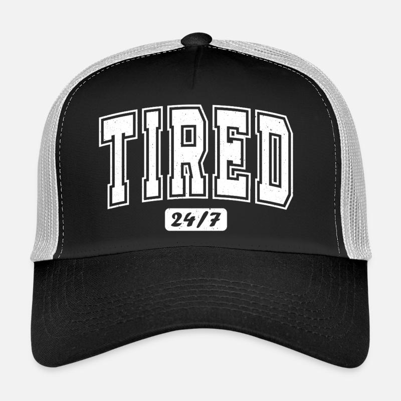 Tired 24/7 Retro Lettering Trucker Cap