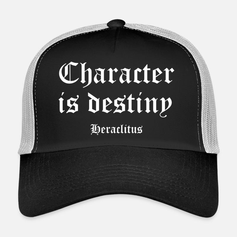 Character Is Destiny — Heraclitus Trucker Cap