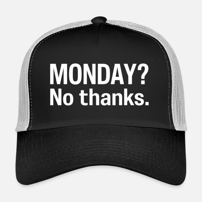 LundiNonMerci TypoNoire Casquette trucker 