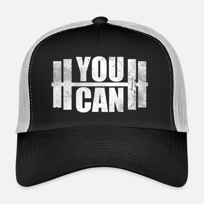 You Can Muscle Shirt Gift GYM Dumbbells Trucker Cap