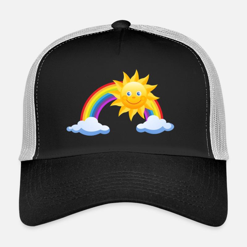 Sonne, Regenbogen, Wolken Trucker Cap