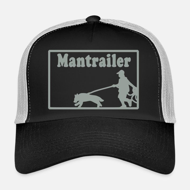 mantrailer_motiv - Trucker Cap - Schwarz/Steingrau