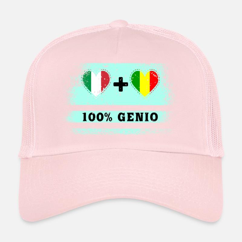 Italy and Mali 100% genius flag Trucker Cap