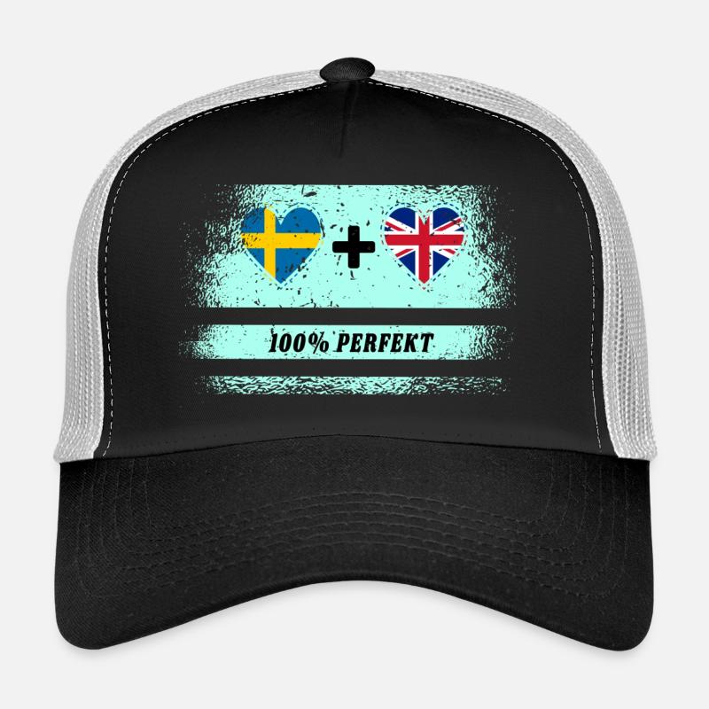 Royaume-Uni & Suède 100% parfait Casquette trucker 