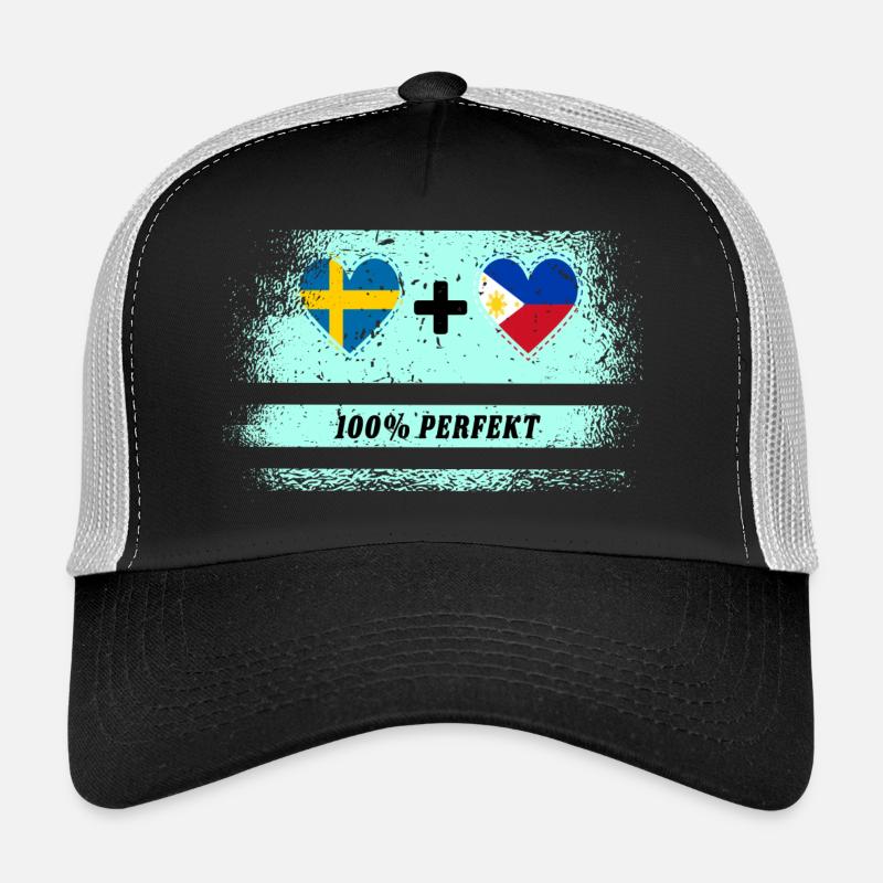 Philippines et Suède 100% parfait / cadeau Casquette trucker 