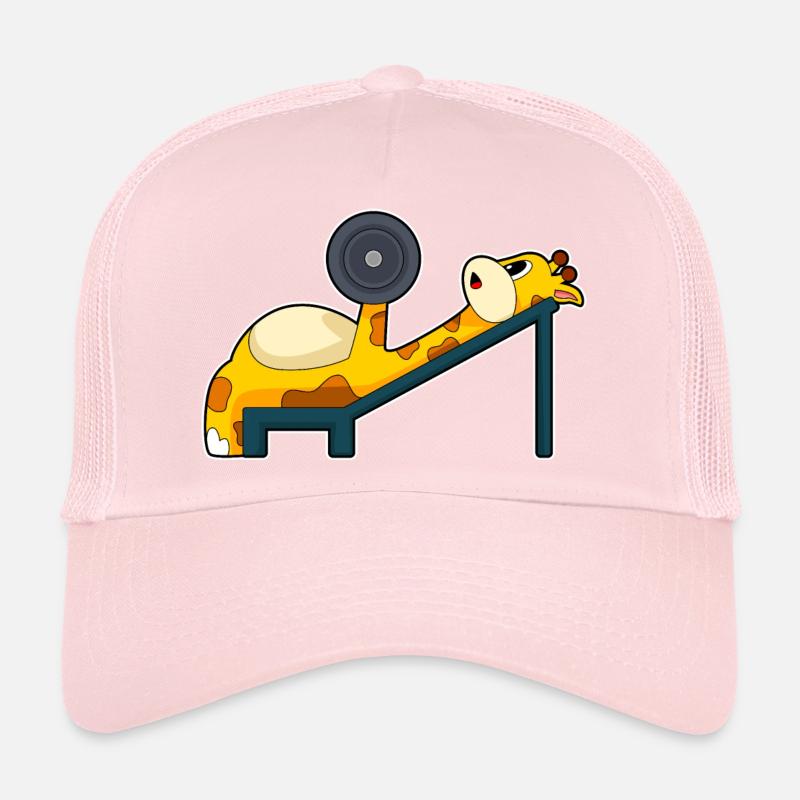 Bodybuilder girafe avec haltères Casquette trucker 