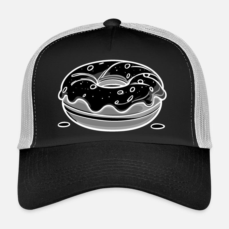 Donut - white - Trucker Cap - Schwarz/Steingrau