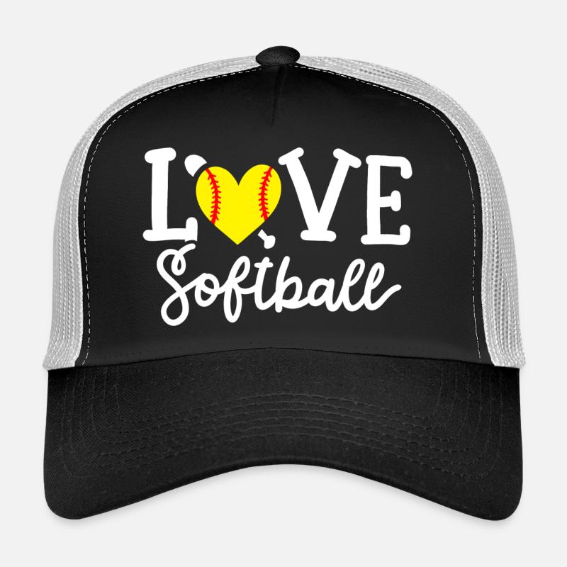 Softball-Spieler Softball - Trucker Cap - Schwarz/Steingrau