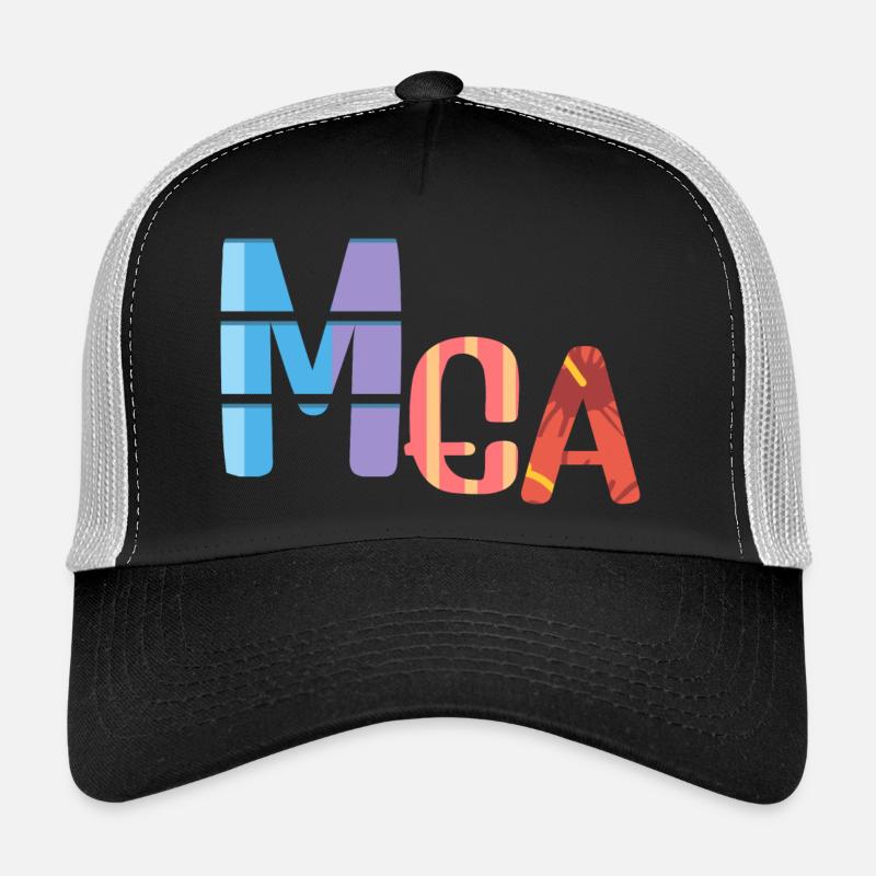 Mea name pastel text colorful Trucker Cap