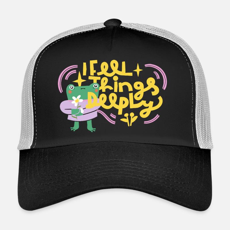 I Feel Things Deeply – Emotional Frog Trucker Cap