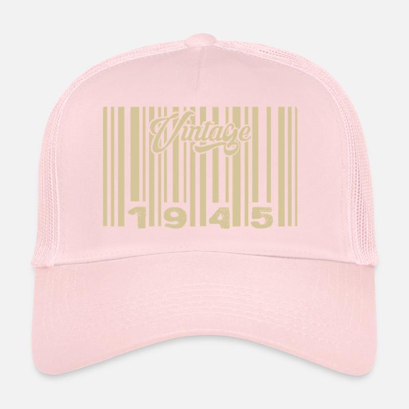 vintage 1945 Code barre 1945: Année 2025. Casquette trucker 