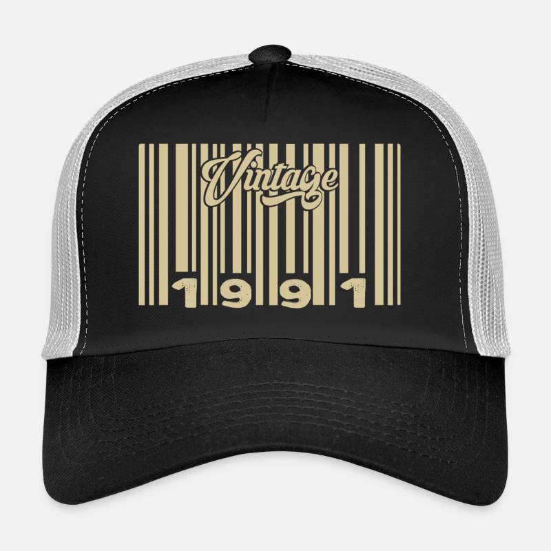 vintage 1991 Code barre 1991: Année 2025. Casquette trucker 