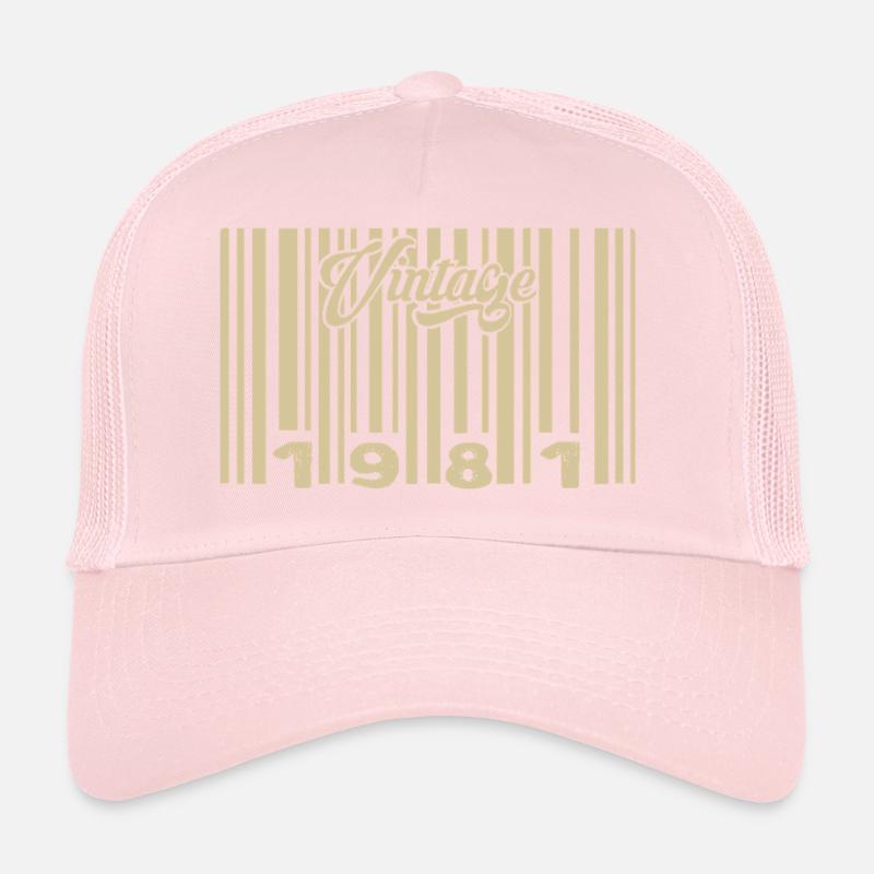 vintage 1981 Code barre 1981: Année 2025. Casquette trucker 