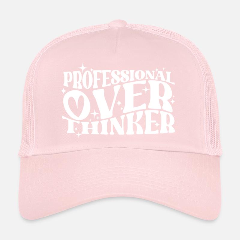 Professional Overthinker Witty Typography Humor Trucker Cap