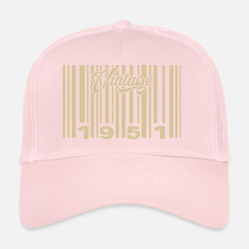 vintage 1951 Code barre 1951: Année 2025. Casquette trucker 