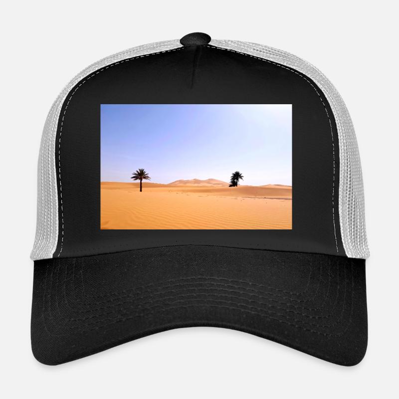 Solar Palms in Golden Desert - Trucker Cap - black/stone grey