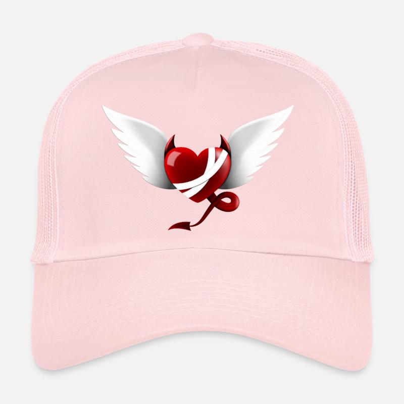 Herz Teufel Engel Design Geschenk Trucker Cap
