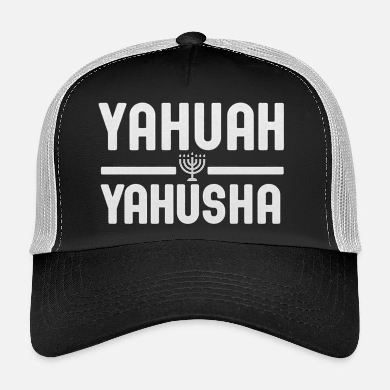 Yahuwah Yahusha Schriftzug Mit Menorah Trucker Cap