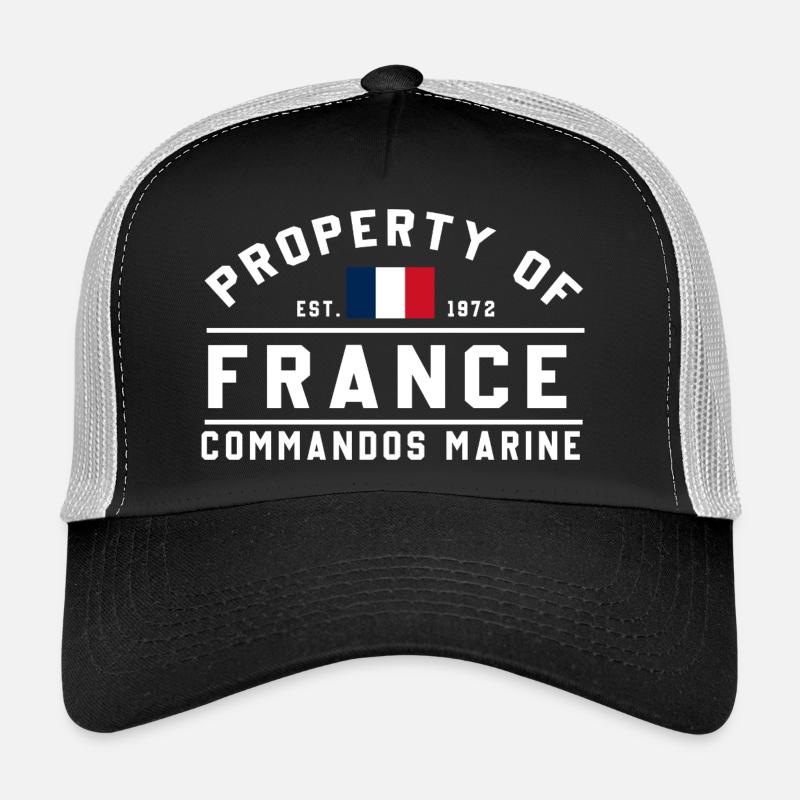 Propriété de France Commandos Marine Casquette trucker 
