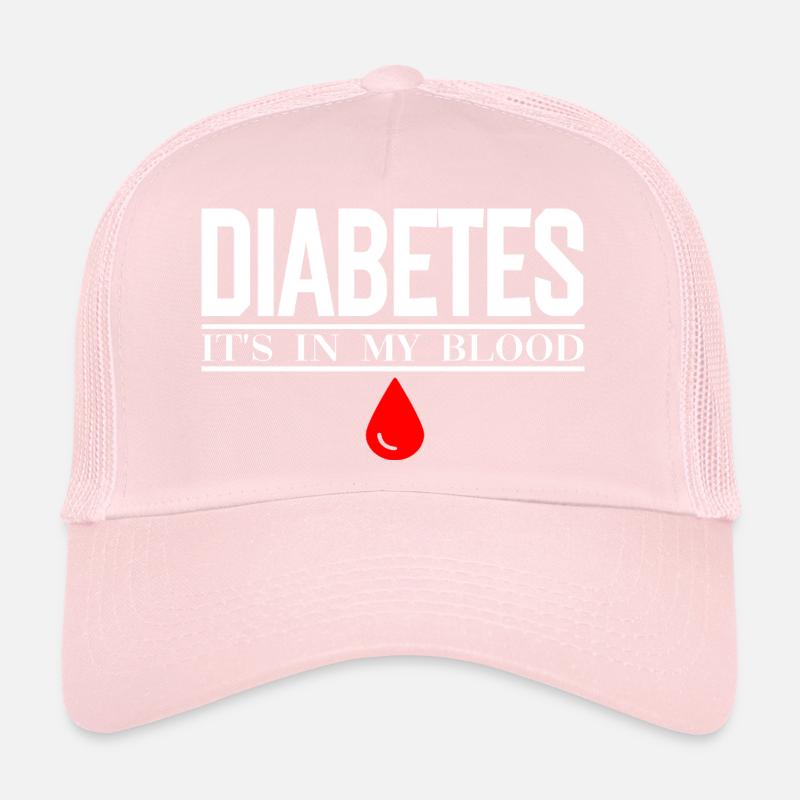 Graphique de la baisse de la lignée du sang du diabète Casquette trucker 