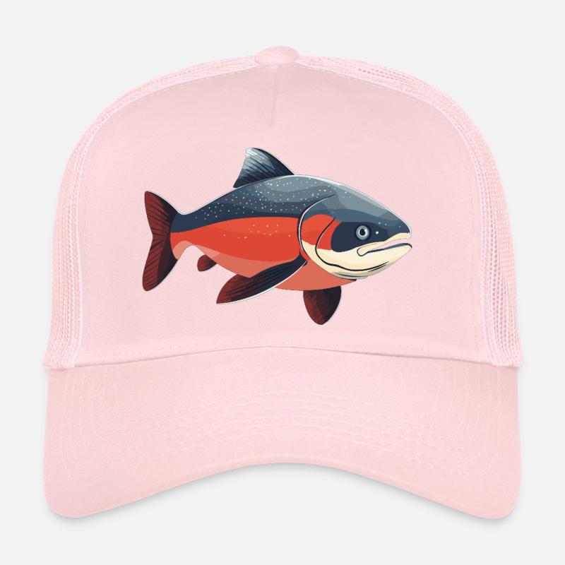 Salmon Salmon Trucker Cap
