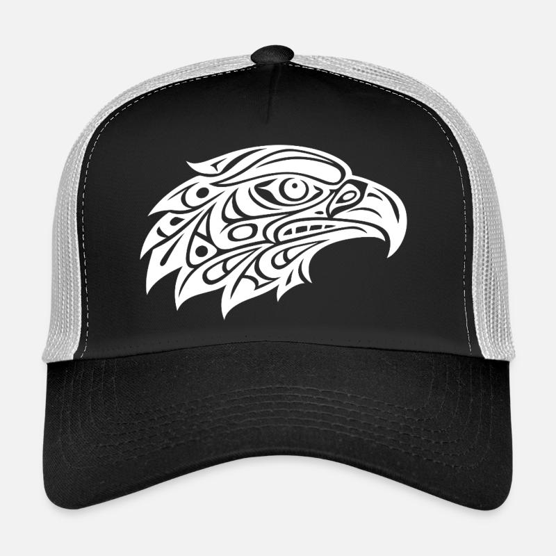Art tribal de tête d’aigle Casquette trucker 