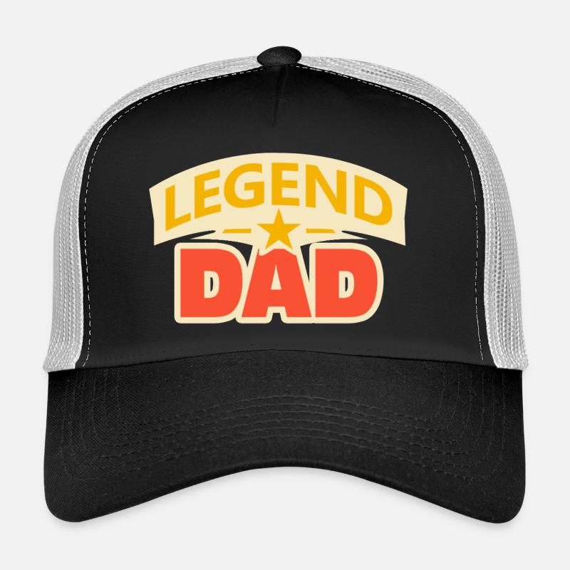 Legend dad – Funny Father Design - Trucker Cap - black/stone grey