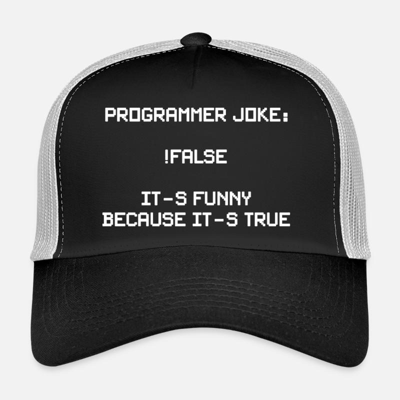Funny programmer motif for developers, coders Trucker Cap
