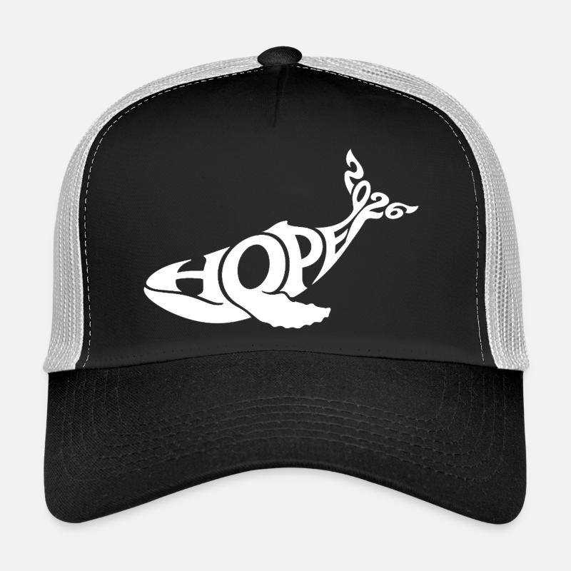 HOPE der Wal - Trucker Cap - Schwarz/Steingrau