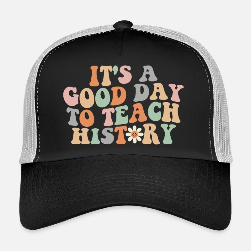Pastel Retro Teach History Trucker Cap