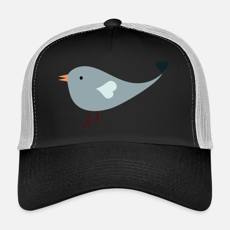 bird love - Trucker Cap - Schwarz/Steingrau