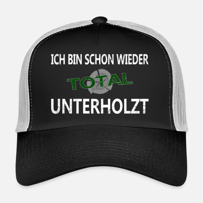 Holz machen - Unterholzt - Trucker Cap - Schwarz/Steingrau