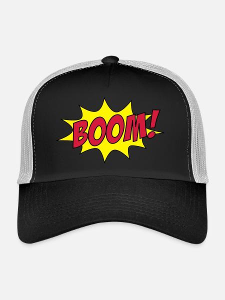 BOOM! - Trucker Cap - black/stone grey - Front
