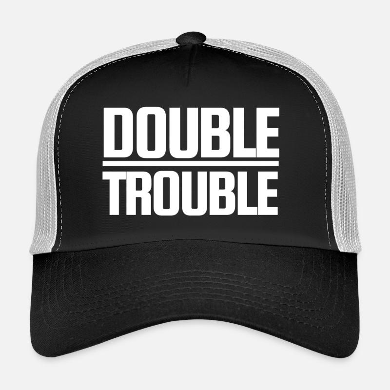 Double Trouble - Trucker Cap - black/stone grey