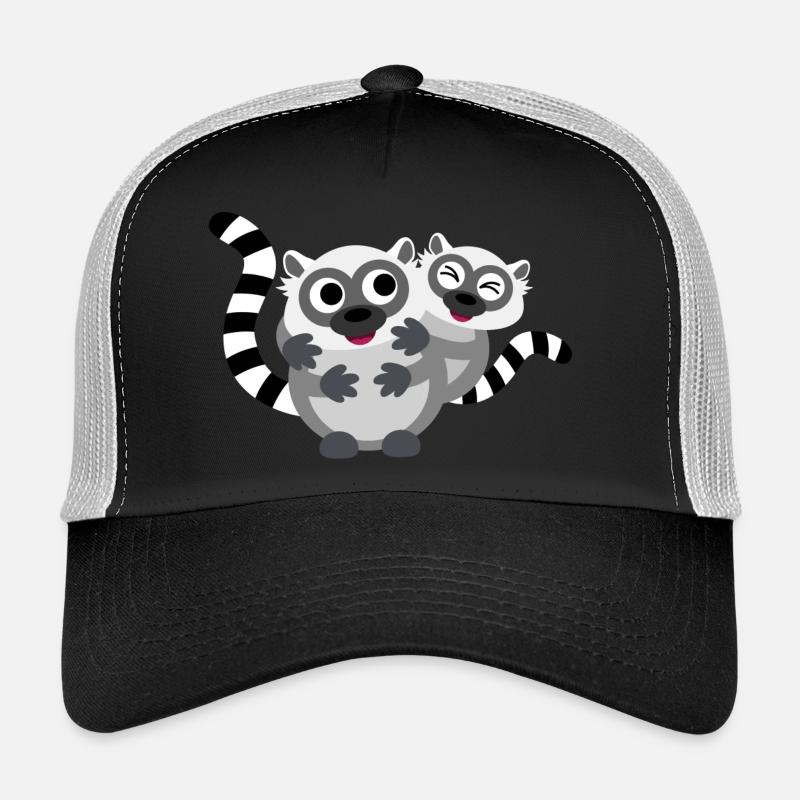Klammeraffen - Lemur - Trucker Cap - Schwarz/Steingrau