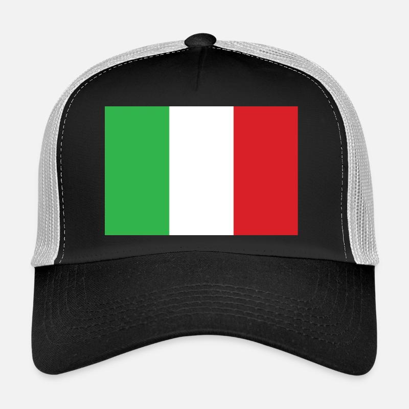 Drapeau de l’Italie Conception verticale Casquette trucker 