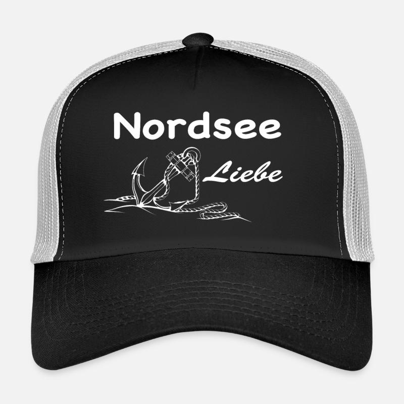Nordsee Liebe - Trucker Cap - Schwarz/Steingrau