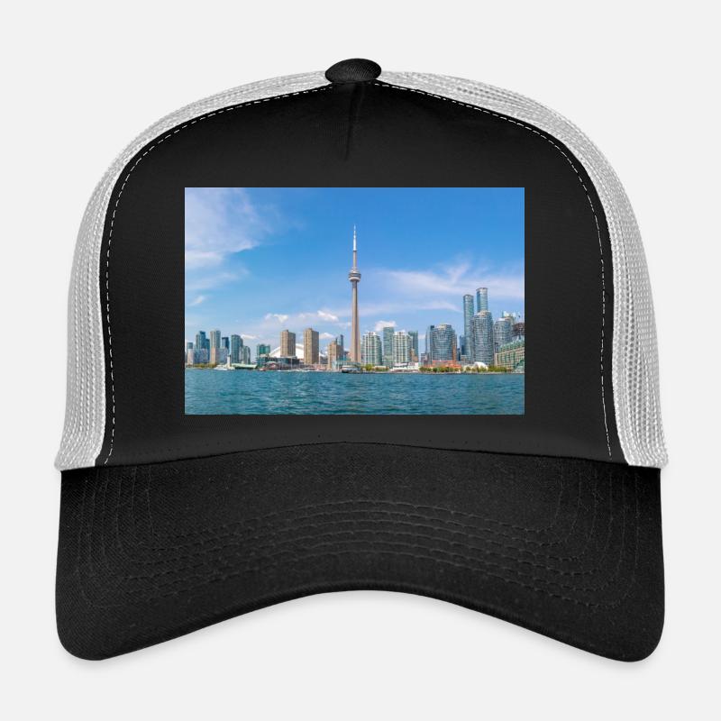Ontario Toronto Skyline Panoramic View Canada Trucker Cap