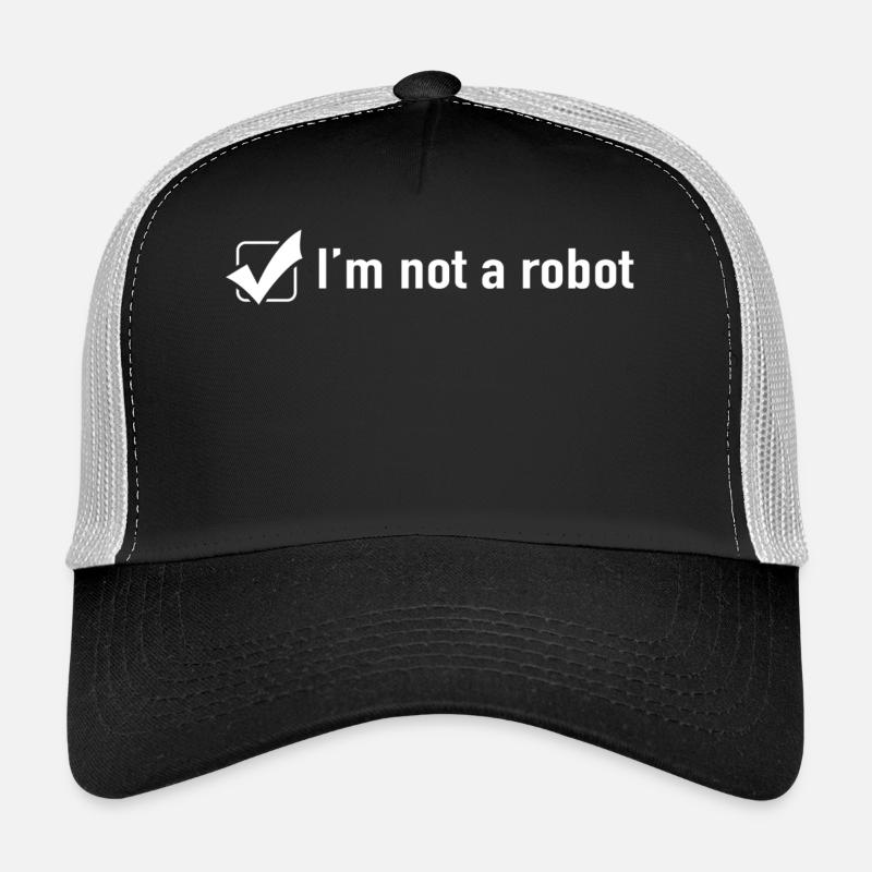 Je ne suis pas un robot - Casquette trucker - noir/gris pierre
