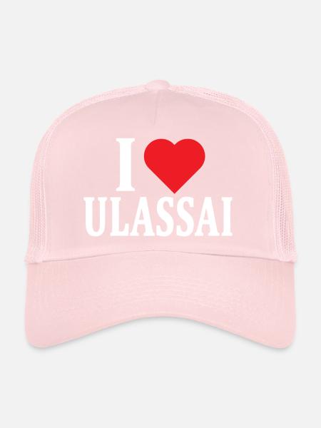 T-Shirt Io amo Ulassai T-Shirt Sardinien - Trucker Cap - Hellrosa - Vorne