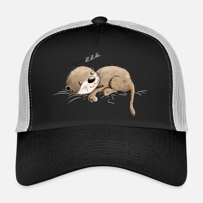 Dreaming otter takes a break - Trucker Cap - black/stone grey