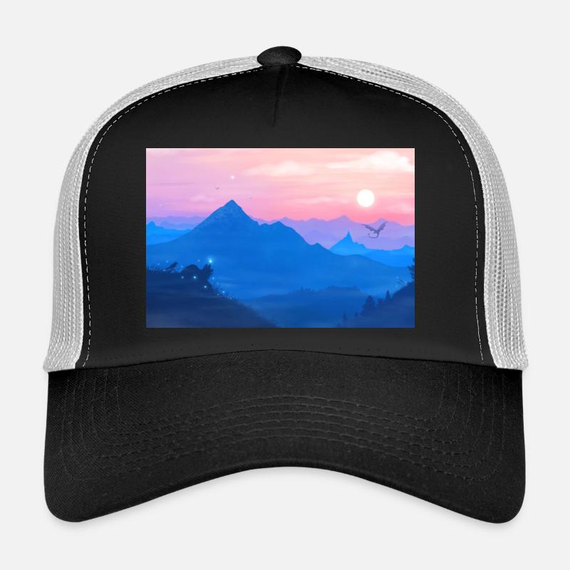 A Stellar Wolf Dream: Farben der Morgenröte - Poster Trucker Cap
