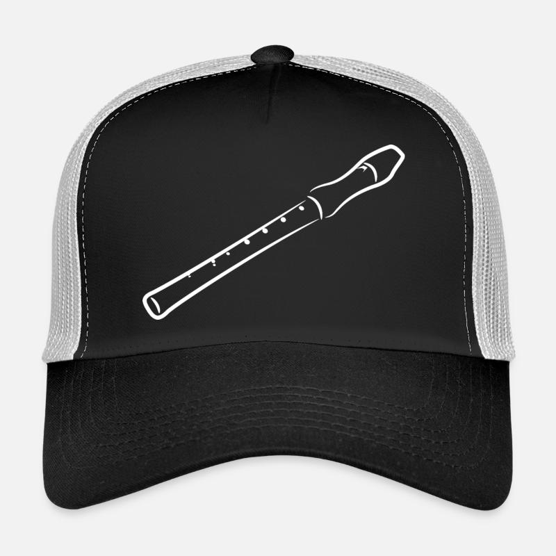 Flöte Skizze - Trucker Cap - Schwarz/Steingrau