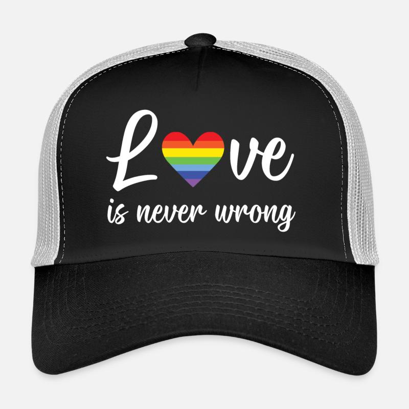 LGBT Pride Month - Love is Never Wrong Trucker Cap