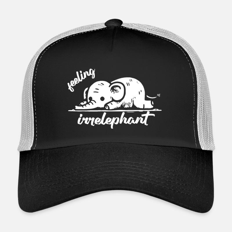 Sentiment irréléphant éléphant animaux drôle jeu de mots Casquette trucker 