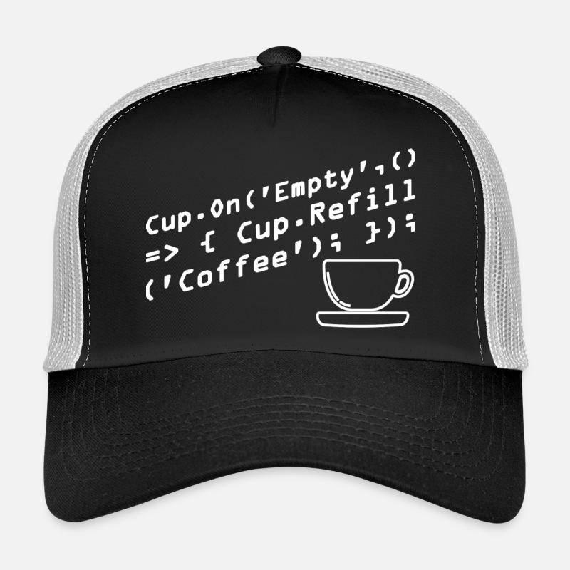 Aus Kaffee Code generieren Programmierer Trucker Cap