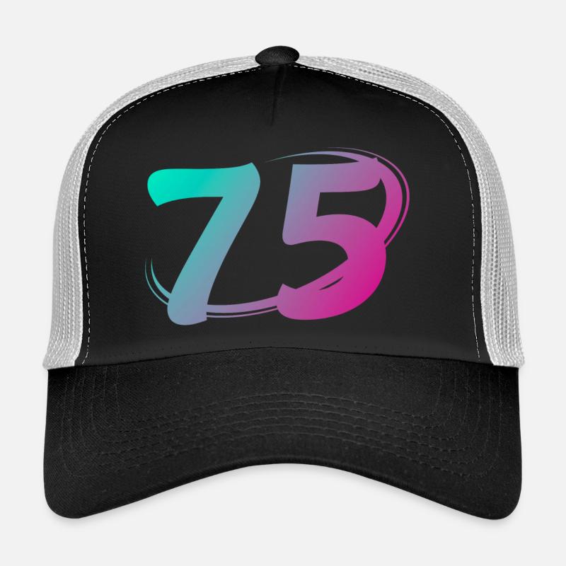 Numéro 75 multicolore Casquette trucker 