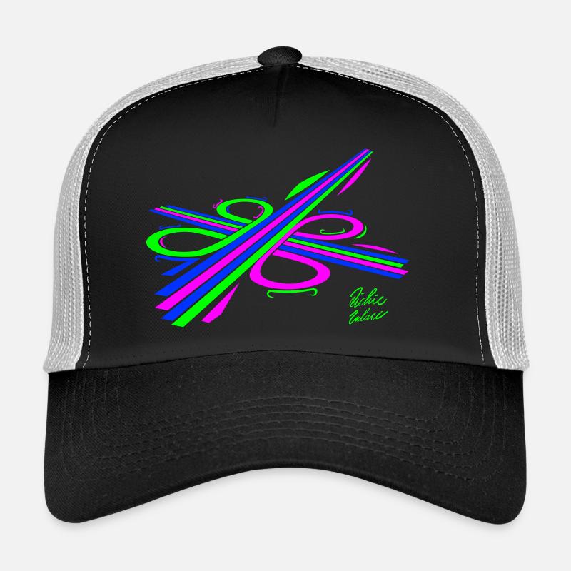 Aura-Stream 003 3-farbig - Trucker Cap - Schwarz/Steingrau