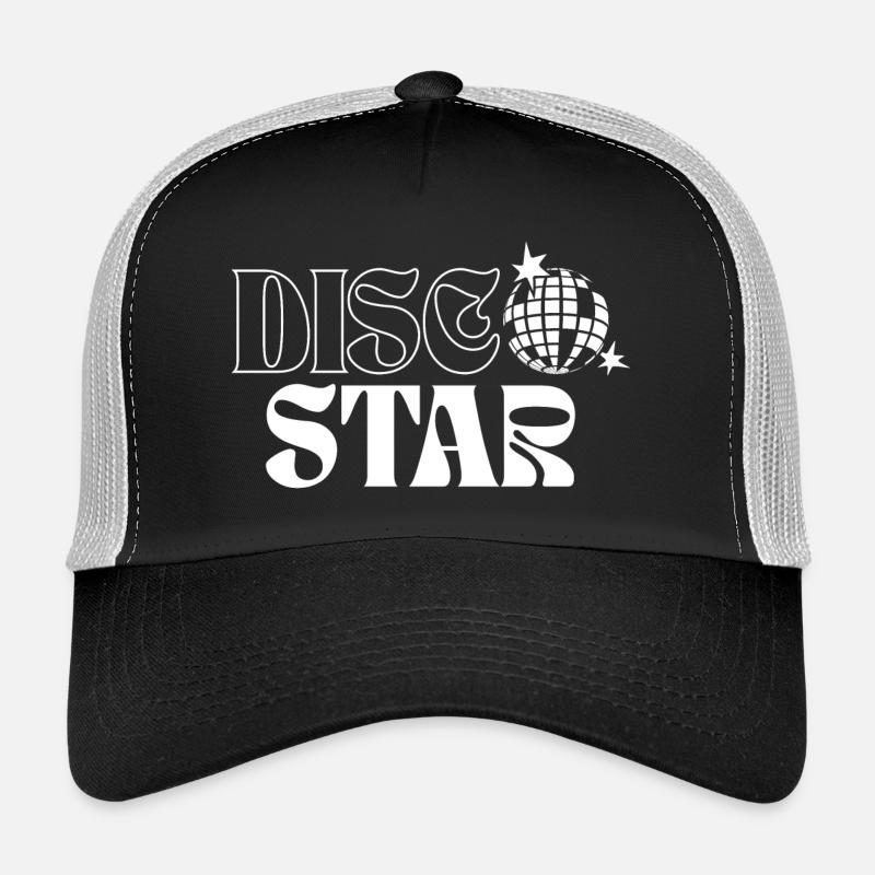 Retro Disco Stars Pattern Trucker Cap