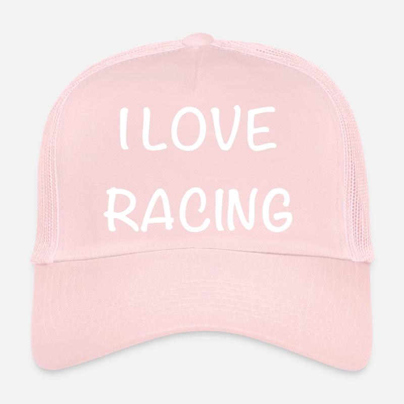 I Love Racing – Handwriting Style Trucker Cap